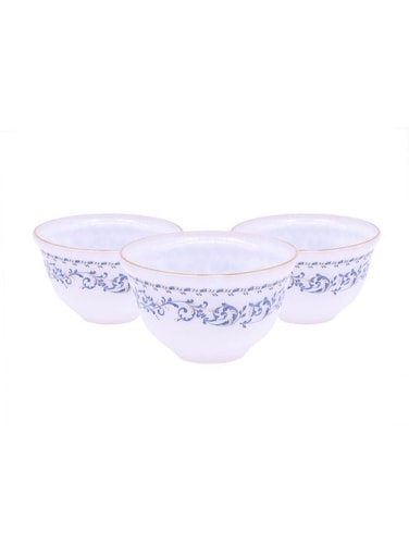 LN-730 Mixing Bowl – 1 Piece, 3.75-Inch Size, White/Blue, Ideal for Prep, Mixing & Serving