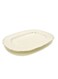 Qualitier Oval Platter Plate 33 cm – Elegant Gold & White Serving Dish