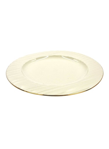 Qualitier Dessert Plate Gold/White – 21 cm Elegant Porcelain Plate