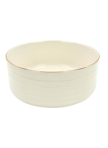 Qualitier White Salad Bowl &ndash; 21x21x9 cm, Elegant &amp; Durable Bowl for Serving Salads and More
