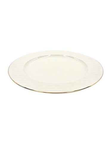 Qualitier Round Platter &ndash; Gold/White, 34 cm