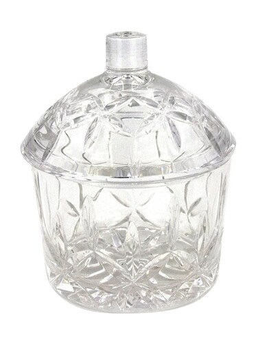 Clear Candy Bowl with Cover – 11x11x10 cm, Elegant Storage Solution