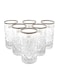 6-Piece Clear Glass Set with Silver Accents – Elegant Drinkware, 24x30x8 cm