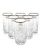 6-Piece Glass Set – Clear/Silver Design, 24x30x8 cm, Elegant & Durable