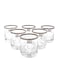 6-Piece Glass Set – Clear/Silver Design, 21x28x9 cm, Elegant Drinkware