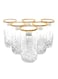 6-Piece Glass Set – Clear with Gold Rim, 24x30x8 cm, Elegant Drinkware Collection