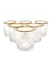 6-Piece Glass Set – Clear with Gold Accent, Elegant Design, 21x28x9 cm, Perfect for Entertaining