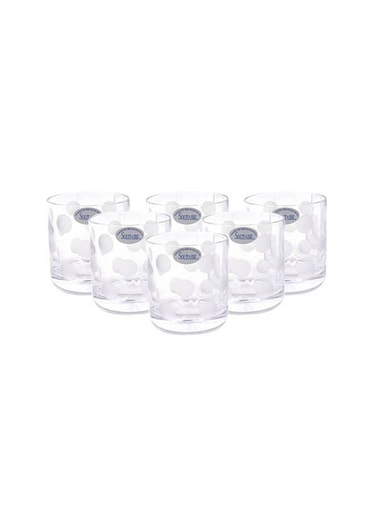 6-Piece Tumbler Glass Set &ndash; Clear/White, Stylish Drinkware