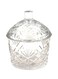 Joan Pattern Sugar Bowl with Cover &ndash; Clear, 14x14x9 cm Elegant Tabletop Storage Dish