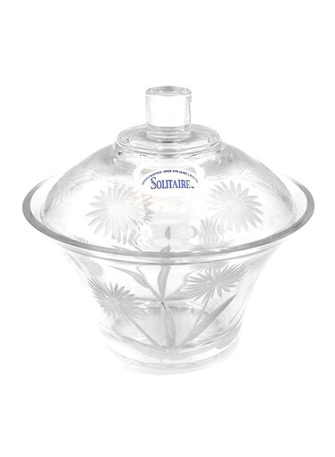 Sugar Bowl with Cover &ndash; Clear, 14 x 14 x 9 cm Elegant Design