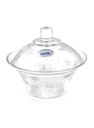 Sugar Bowl with Cover &ndash; Clear, 15x14x10 cm Elegant Storage