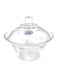 Sugar Bowl with Cover &ndash; Clear, 15x14x10 cm Elegant Storage
