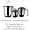 Nikai 750W 3 in-1 Blender, 1.5L Jar, 18000 RPM Turbo Motor, Durable ABS Body, Stainless Steel Blade &amp; Jars, 3 Speeds + Pulse, Perfect for Dry &amp; Wet Fine Grinding, Mixing &amp; Juicing Made in India -NB894