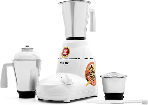 Nikai 750W 3 in-1 Blender, 1.5L Jar, 18000 RPM Turbo Motor, Durable ABS Body, Stainless Steel Blade &amp; Jars, 3 Speeds + Pulse, Perfect for Dry &amp; Wet Fine Grinding, Mixing &amp; Juicing Made in India -NB894