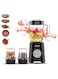 NIKAI 3-In-1 Blender With 3 Jars, 1.5 Ltr Liquid Jar, 1 Coffee Grinder 1 Meat Mincer 2 Speeds, Stainless Blades, Unbreakable Jar, Mixing &amp; Juicing 1.5 L 600 W NB2900NA1 Black