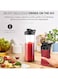 NIKAI 300W Smoothie Maker, 600ml Capacity, Powerful Motor For Smooth Blending, Stainless Steel Blades, BPA-Free Tritan Bottles With Lids, Compact Design, 600ml 300 W NB202ST Silver/Black