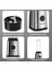 NIKAI 300W Smoothie Maker, 600ml Capacity, Powerful Motor For Smooth Blending, Stainless Steel Blades, BPA-Free Tritan Bottles With Lids, Compact Design, 600ml 300 W NB202ST Silver/Black