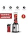 NIKAI 300W Smoothie Maker, 600ml Capacity, Powerful Motor For Smooth Blending, Stainless Steel Blades, BPA-Free Tritan Bottles With Lids, Compact Design, 600ml 300 W NB202ST Silver/Black
