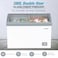 Nikai 380L Gross/320 Net, Double Door Glass Chest Freezer with Storage Basket, High Energy Efficiency Cooling System, Adjustable Temperature, Silent Operation, For Home &amp; Restaurants - NCF400GL1