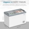 Nikai 380L Gross/320 Net, Double Door Glass Chest Freezer with Storage Basket, High Energy Efficiency Cooling System, Adjustable Temperature, Silent Operation, For Home &amp; Restaurants - NCF400GL1