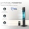 Nikai Tower Fan, 40&quot; Height, LED Touch Panel, Remote Control, 80&deg; Oscillation, 12-Hour Timer, Quiet Operation, Powerful Airflow, Energy Efficient, For Home or Office Use 4.3 kg 45W NTOF4001RL Black