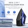Nikai Steam Iron With Self-Cleaning Function, Non-Stick Soleplate, Vertical Steam Dry And Spray Options, Adjustable Temp, Indicator Light, Variable Steam Control NSI858AX Blue/Black