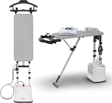 Nikai All-in-One Garment Steamer with Iorn Board 1950W, Full-Size Ironing System with Adjustable Board, 2.2L Tank, 35g/min Steam, Auto Shut-Off, Horizontal &amp; Vertical Steam NGS292AB