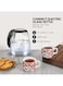 Nikai Compact, Cordless Electric Glass Kettle Boiler, Automatic Shut Off, Boil Dry Protection, LED Indicator, Integrated Filter, 360&deg; Rotating Base, For Home And Office Use 1.7L 2200W NK313G Glass