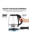 Nikai Compact, Cordless Electric Glass Kettle Boiler, Automatic Shut Off, Boil Dry Protection, LED Indicator, Integrated Filter, 360&deg; Rotating Base, For Home And Office Use 1.7L 2200W NK313G Glass