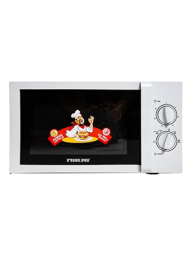 Nikai 23 Liter Microwave Oven, 800 Watts, 5 Power Levels including Defrost, 35 Mins Cooking Timer, Pull Handle Door, Manual 23L 800W NMO2309MWZ Black