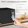 Nikai Microwave Oven With Grill Function, Digital Control, Mirror Finish, 5 Power Levels, 10 Auto Menus, Defrost Setting, Cooking End Signal, Push Button Door, Child Lock 25L 900W NMO250MDG Silver