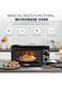 Nikai Microwave Oven With Defrost Function, 5 Power Levels, 0-35 Mins Timer, Cooking End Singnal, Manual Control, Convenient Pull Hand Door 20L 700W NMO616N1 Black