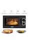 Nikai Microwave Oven With Defrost Function, 5 Power Levels, 0-35 Mins Timer, Cooking End Singnal, Manual Control, Convenient Pull Hand Door 20L 700W NMO616N1 Black