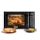 Nikai 700W 20L Microwave Oven, Digital Touch Control, 11 Power Levels &amp; 6 Auto Menus, Touch Control Panel, 99 min Timer Convenient Pull Hand Door - NMO2110DB (Black)