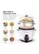 Nikai 2 In 1 Rice Cooker With Steamer, Non-Stick Convenience Pot And Keep Warm Function For Flawless Meals, Detachable Cord, Cook, Steam, And Keep Warm With Ease And Efficiency 1L 400W NR701A White
