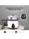 Nikai 2 In 1 Rice Cooker With Steamer, Non-Stick Convenience Pot And Keep Warm Function For Flawless Meals, Detachable Cord, Cook, Steam, And Keep Warm With Ease And Efficiency 1L 400W NR701A White