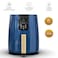 Nikai 4 Liter Air Fryer, Digital Panel, Non-Stick Coated Pan, Detachable Frying Basket, No-Oil Healthy Frying Grilling And Roasting 4L 1250W NAF588D Navy Blue