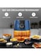 Nikai 4 Liter Air Fryer, Digital Panel, Non-Stick Coated Pan, Detachable Frying Basket, No-Oil Healthy Frying Grilling And Roasting 4L 1250W NAF588D Navy Blue