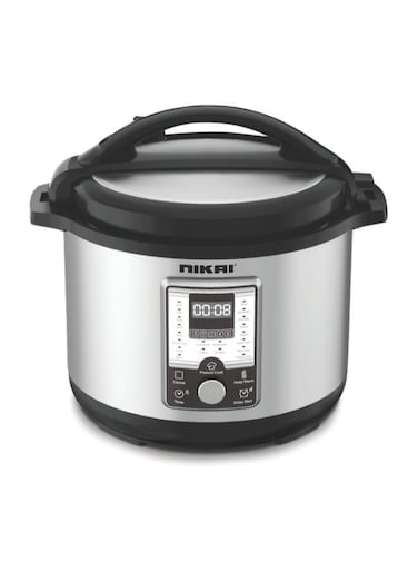 NIKAI Digital Pressure Cooker - 10L Capacity, 1500W Power, Advanced Digital Controls - 10 L 1500 W NEP1082DX Silver/Black