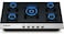 Nikai 5 Burner Gas Hob - Stove, Tempered Glass, Front Control, European Burners, Triple Burner, Cast Iron Pan Stand, Full Safety Features NGH4002G Black