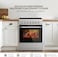 Nikai 60x60 Electric VTC Ceramic Cooker, Rapid Cooking, Double Glass Oven, Digital Programmer, Auto Cooling Fan, Thermostatic Control, Earthquake Chain, Turnspit, Made in Turkey - TFC14N5X