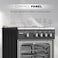 Nikai 50x55 Full Safety 4 Burner Gas Cooker, Oven &amp; Grill Function, Free Standing Cooking Range, Manual Ignition System, Easy Cleaning, Robust Burners, Rapid Preheat, Made in Turkey, U3110NBFS Black