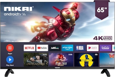 Nikai 65-Inch 4K UHD Android Smart LED TV   Ultra HD Resolution, Built-In Apps (Netflix, YouTube, Facebook, Twitter, Skype)   60Hz Refresh Rate, USB &amp; HDMI Connectivity, DLNA Support   UHD65SLED