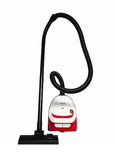 Nikai Vacuum Cleaner, Compact Design, Automatic Cord Rewinding, Multi-Stage Filtration, Filter Full Indication, Sms Cloth Bag, Easy Carry Handle For Effortless Cleaning 1400W NVC2302A1 White/Red/Black