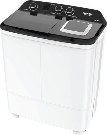 7Kg Semi-Automatic Top Load Twin Tub Washing Machine With Quick Wash And Auto Balance Control, Silent Operation, Powerful Pulsator, Rust-ProOf Body 7 kg 34 kW NWM700SPN2B