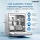 Nikai 12 Place Settings Freestanding Dishwasher with Adjustable Basket Silent Operation 6 Wash Programs White/Silver Finish &amp;ndash; NDW3112PS