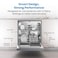 Nikai 12 Place Settings Freestanding Dishwasher with Adjustable Basket Silent Operation 6 Wash Programs White/Silver Finish &amp;ndash; NDW3112PS