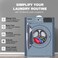 Nikai 8KG 1400 RPM Front Load Washer with 16 Programs, Energy Saving BLDC Inverter Motor, Steam Wash,Fully Automatic Washing Machine, LED Display, Child Lock, One Touch Function - NWM801FIB, Silver