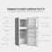 Nikai 170L Gross/112L Net, Double Door Refrigerator with Vegetable Crisper &amp; Adjustable Glass Shelves, Defrosting &amp; Temperature Control, Ideal for Kitchen, Bedroom, Office &amp; Hotels NRF170DN3M Silver