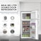 Nikai Double Door Top Mount Refrigerator, 280L Gross / 205 Net, 2 Glass Shelves &amp; Bottle Storage Racks, Power Saving R600A Gas, CFC Free, Silent Operation Best for Home, Office &ndash; NRF280DN5S Silver